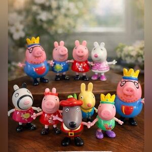 FREE with a purchase from my closet over $25 Peppa Pig Character Figurine Set